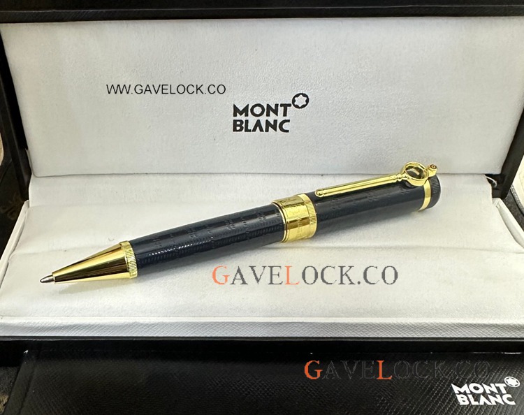 NEW! Montblanc Sir Arthur Conan Doyle Limited Ballpoint pen Blue&Gold